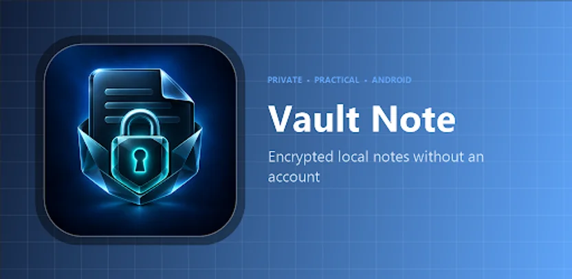Vault Note app showcase artwork